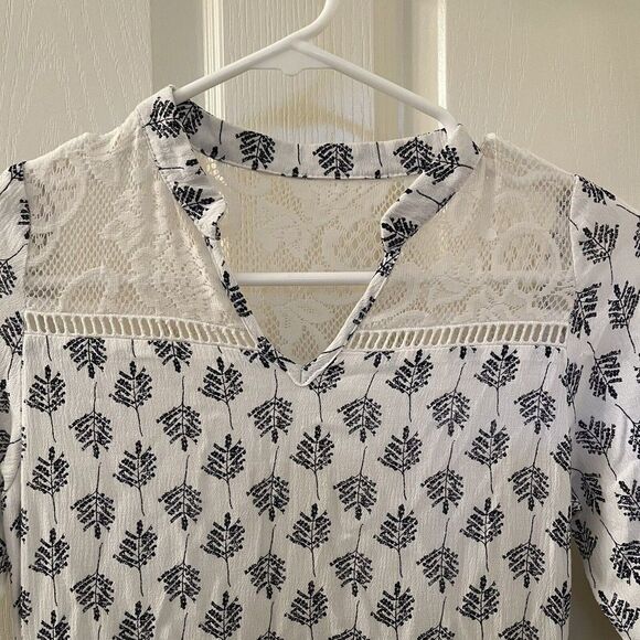 Joyfolie Mia Joy Alicia Maxi Dress Blue Leaf Print Boho Girls Size 8 - Picture 5 of 14